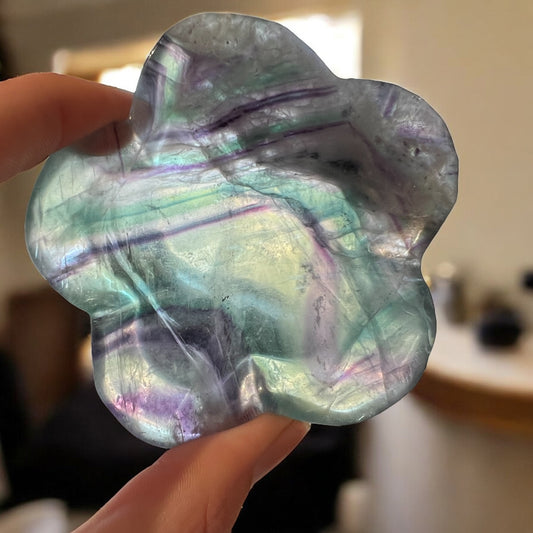Fluorite flower bowl