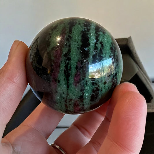 Ruby zoisite sphere