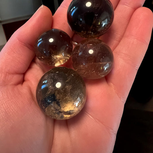 Smokey Quartz spheres