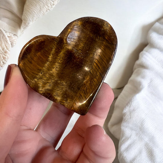 Tigers eye small heart bowl