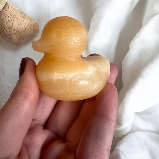 Large calcite duck