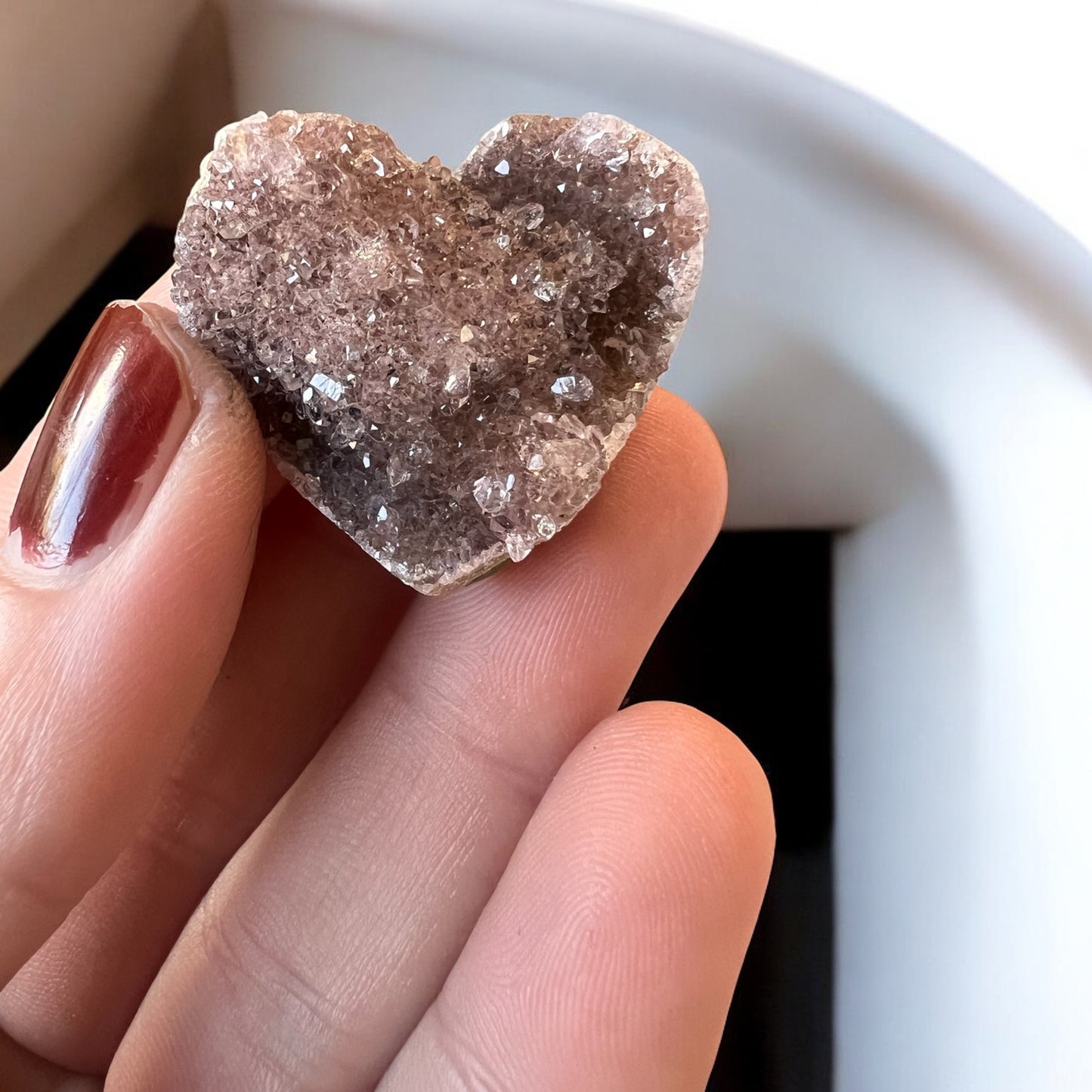 Small high quality amethyst heart