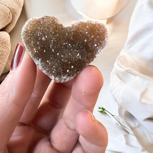 Small high quality amethyst heart