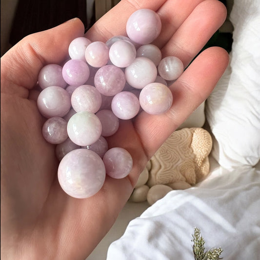 Mini small kunzite spheres