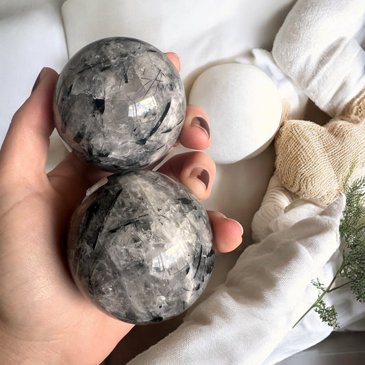 Tourmaline spheres intuitively chosen much the same 18cmD