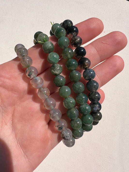 Moss agate 8mm