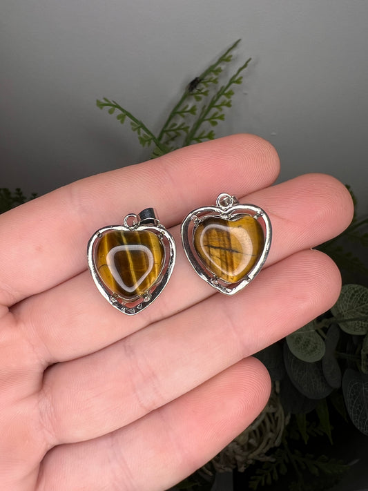 Tigers eye (stainless steel)pendants (each)