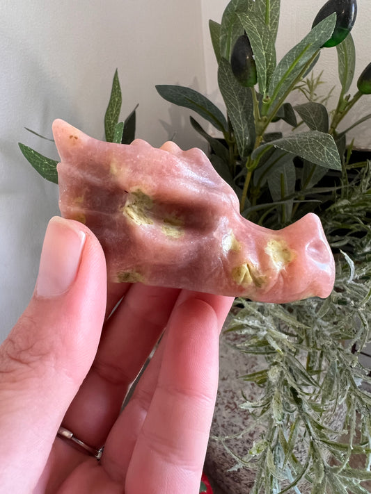 Peach blossom stone dragon head