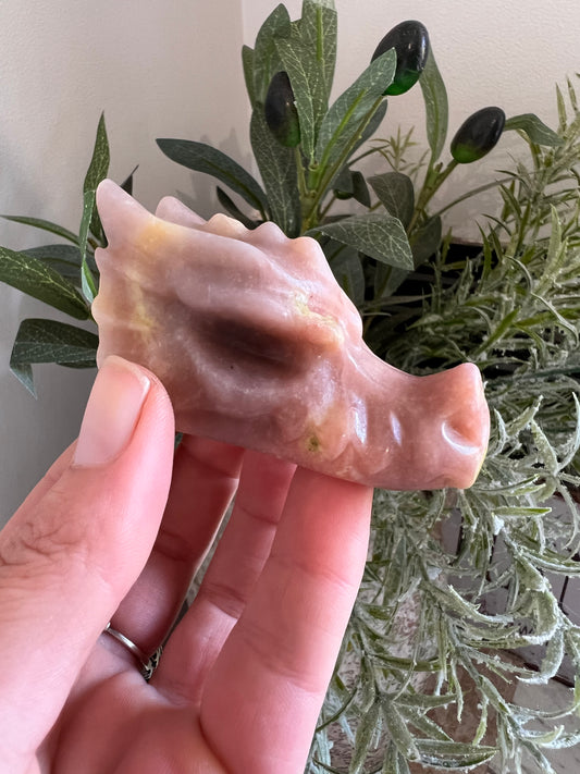 Peach blossom stone dragon head