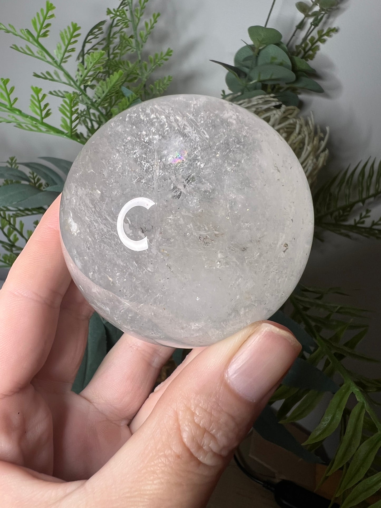 Clear quartz spheres