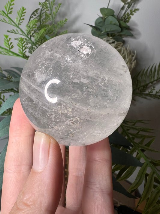Clear quartz spheres