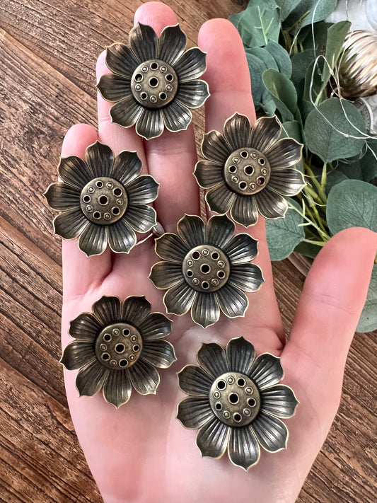 Small metal bronze  incense holder