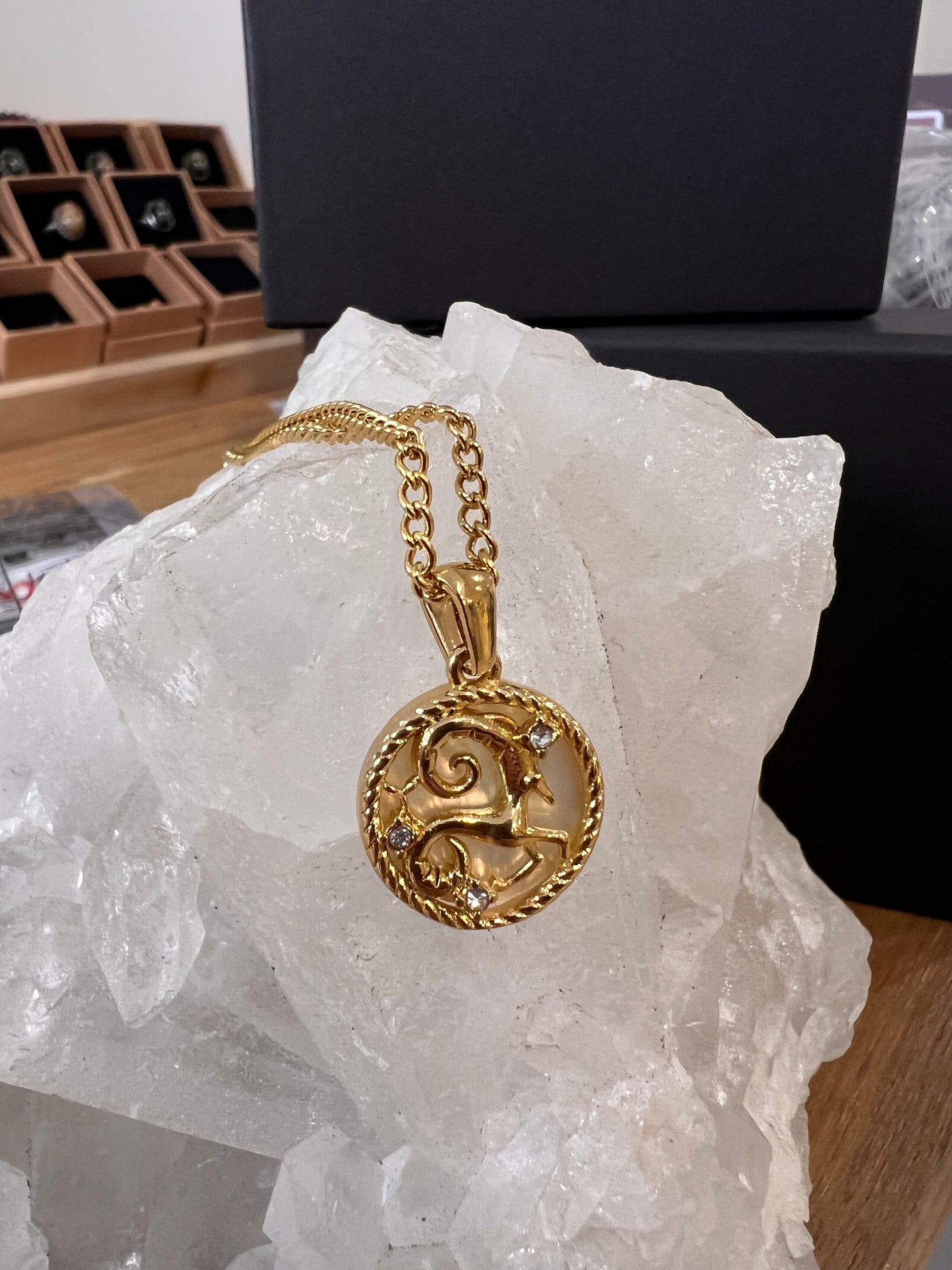 18k gold plated stainless steel zodiac necklace