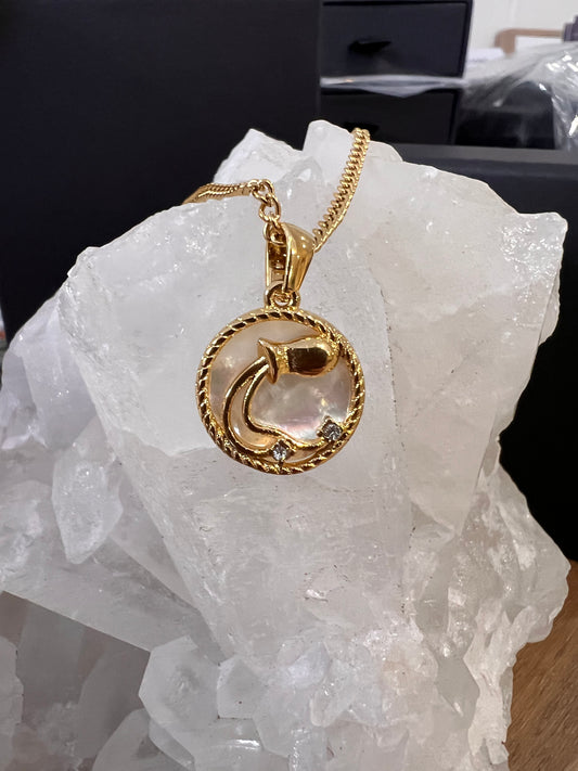18k gold plated stainless steel zodiac necklace