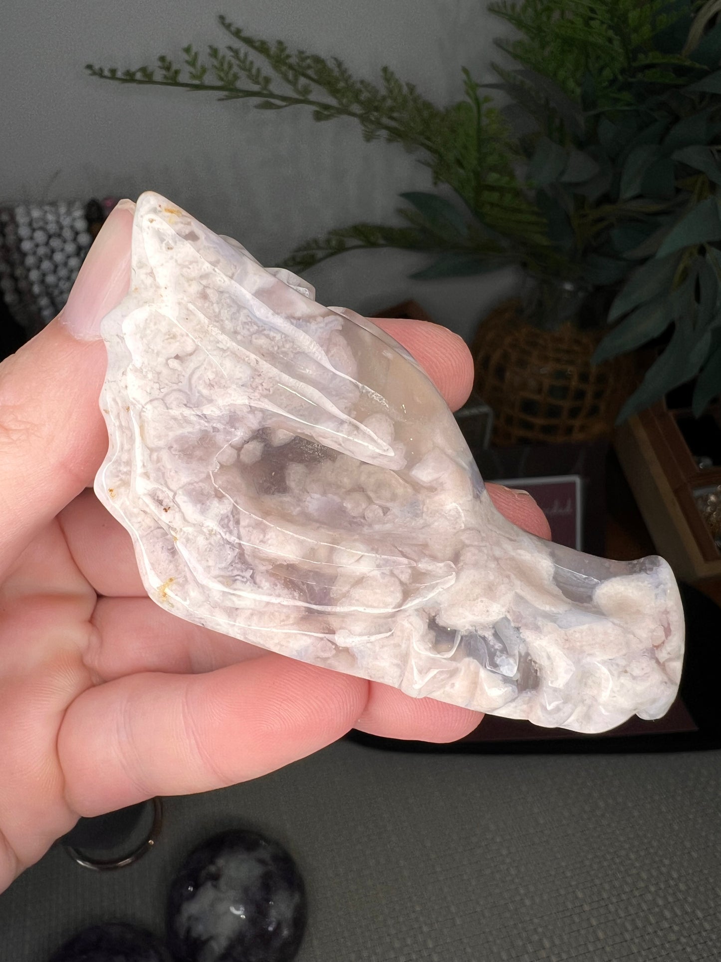 Flower agate dragon head (high quality)