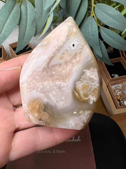 Pink amethyst flower agate tear drops (pick your own)