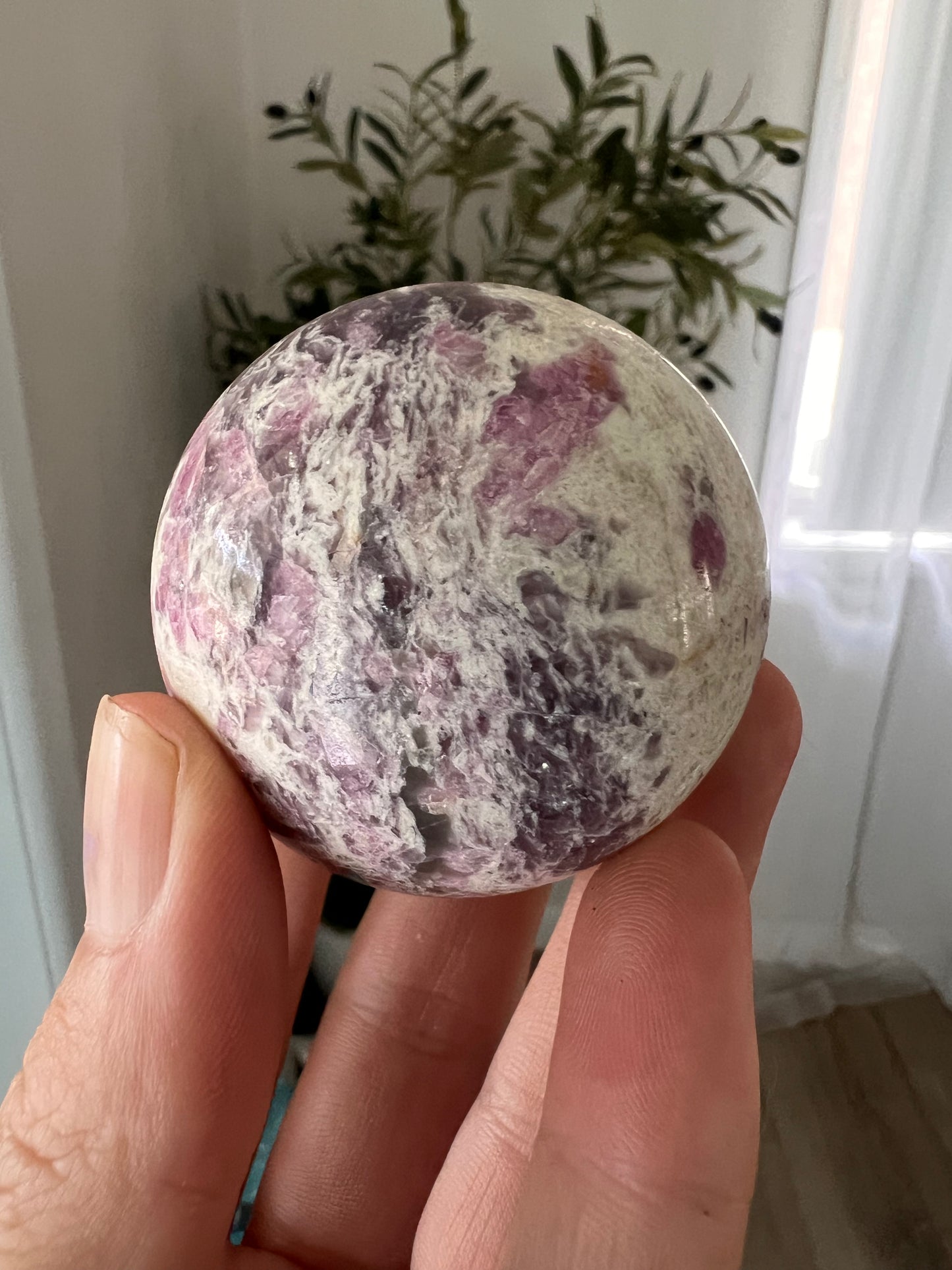 Pink tourmaline sphere choose your own