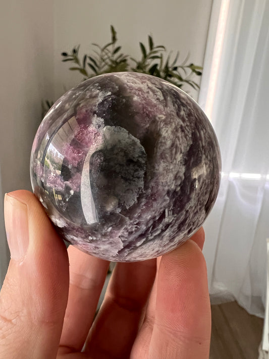 Pink tourmaline sphere choose your own