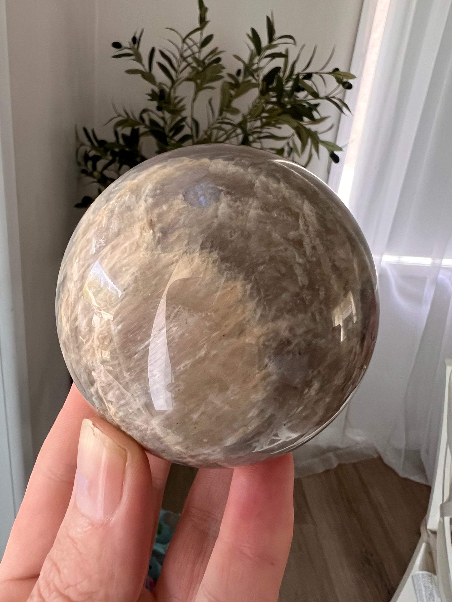 Sunstone moonstone sphere