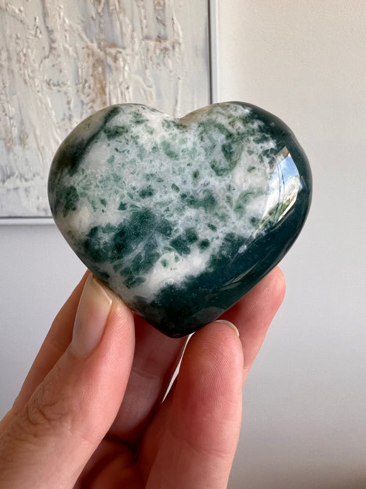 Moss agate hearts choose your own