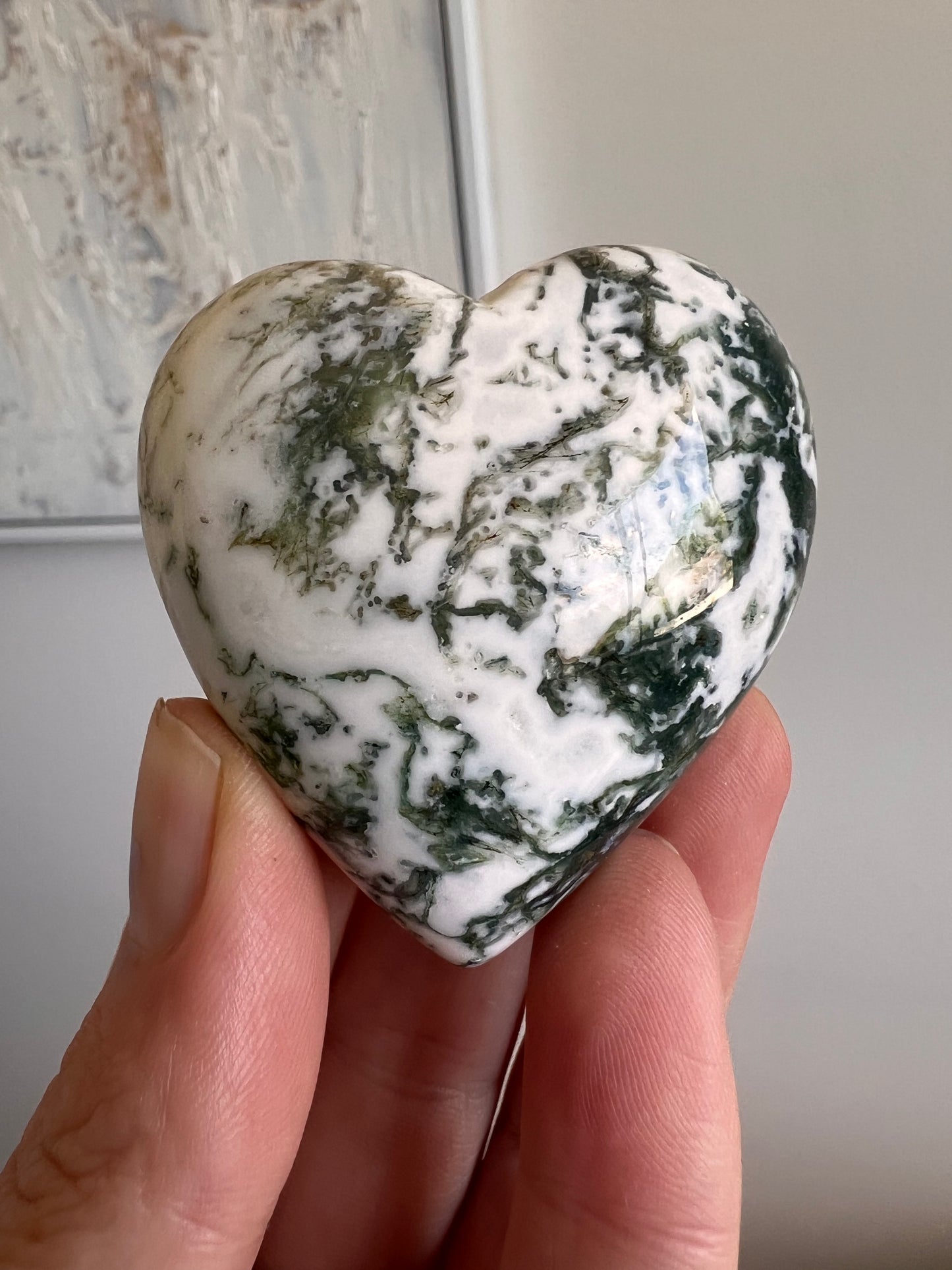Moss agate hearts choose your own
