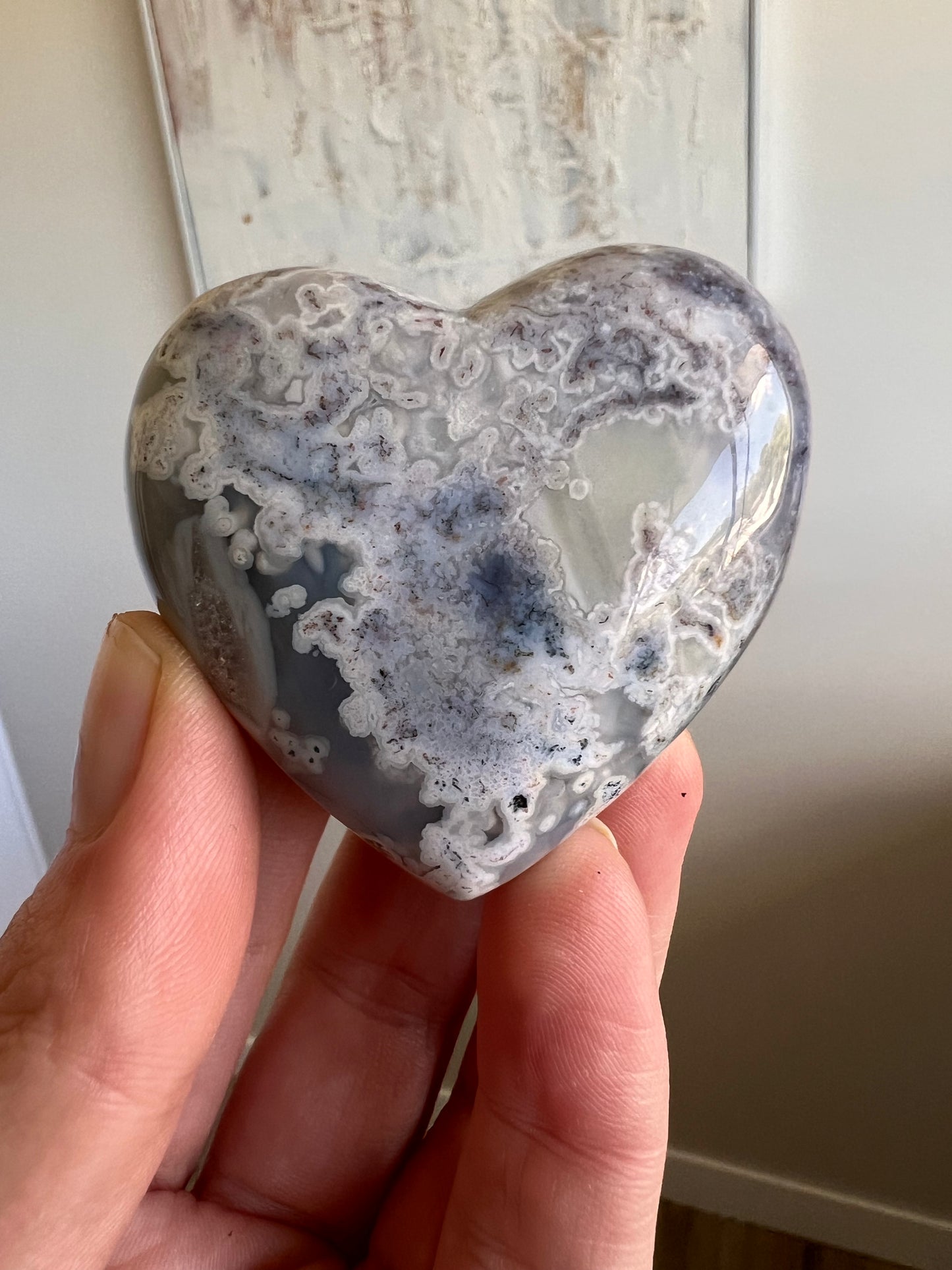 Moss agate hearts choose your own