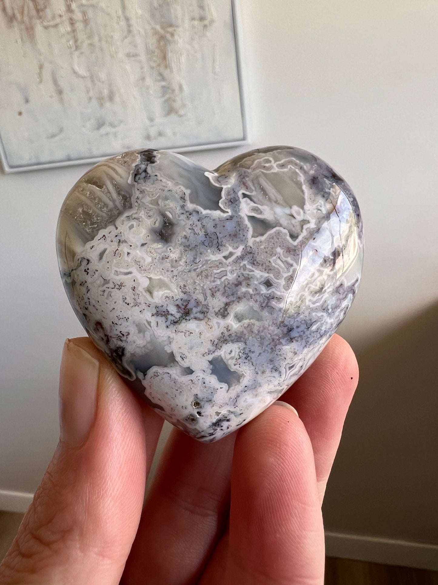Moss agate hearts choose your own