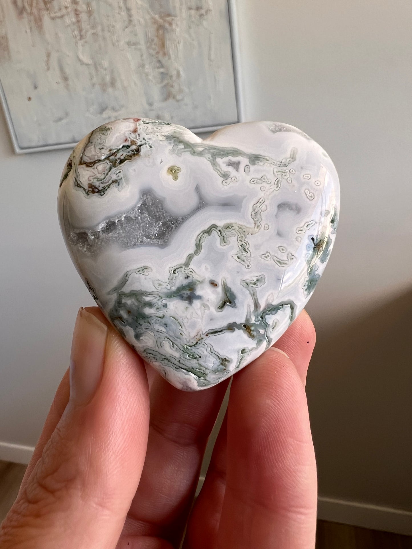 Moss agate hearts choose your own