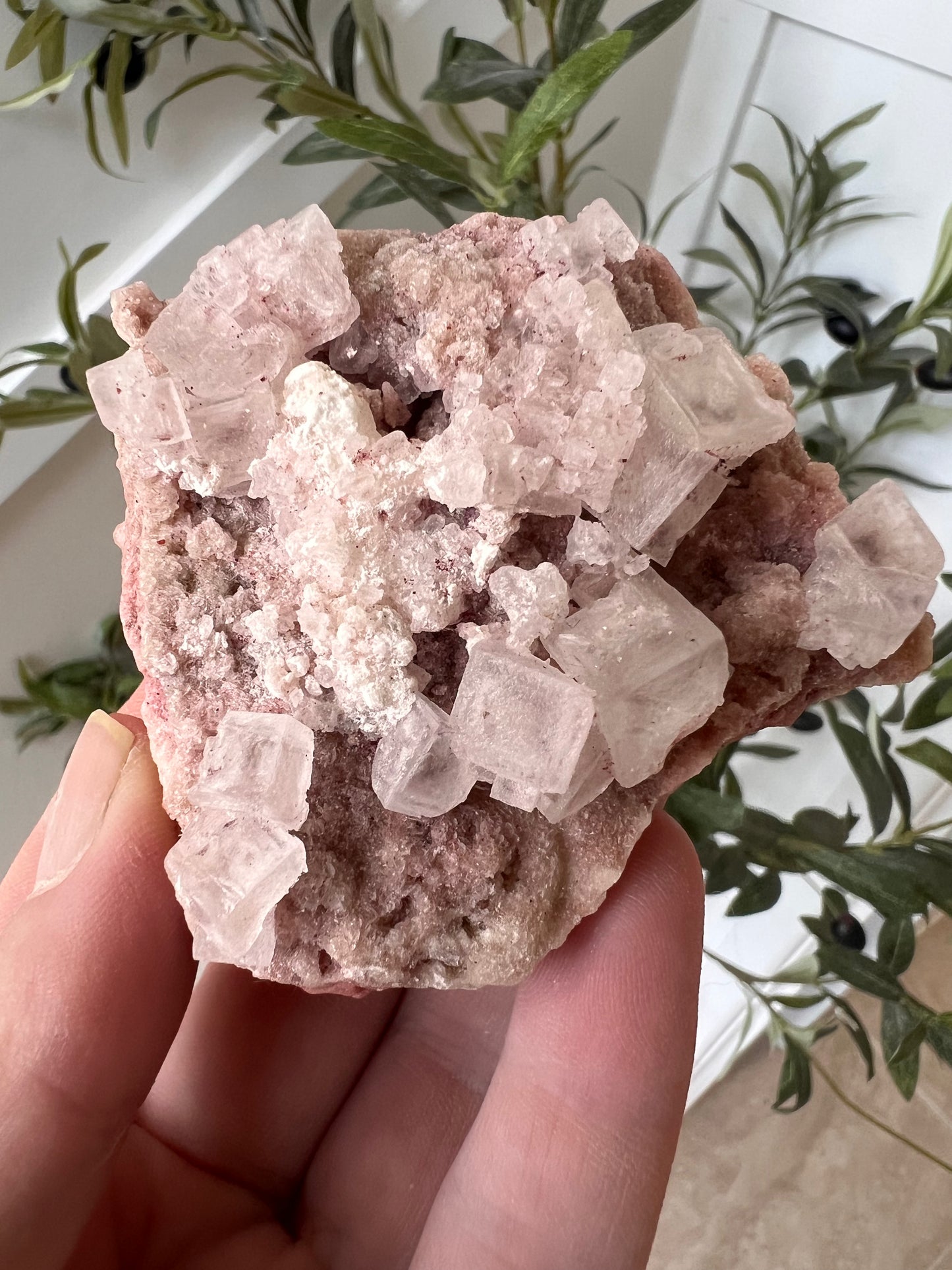 Pink halite California specimen