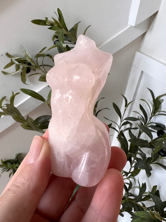 Rose quartz female goddess