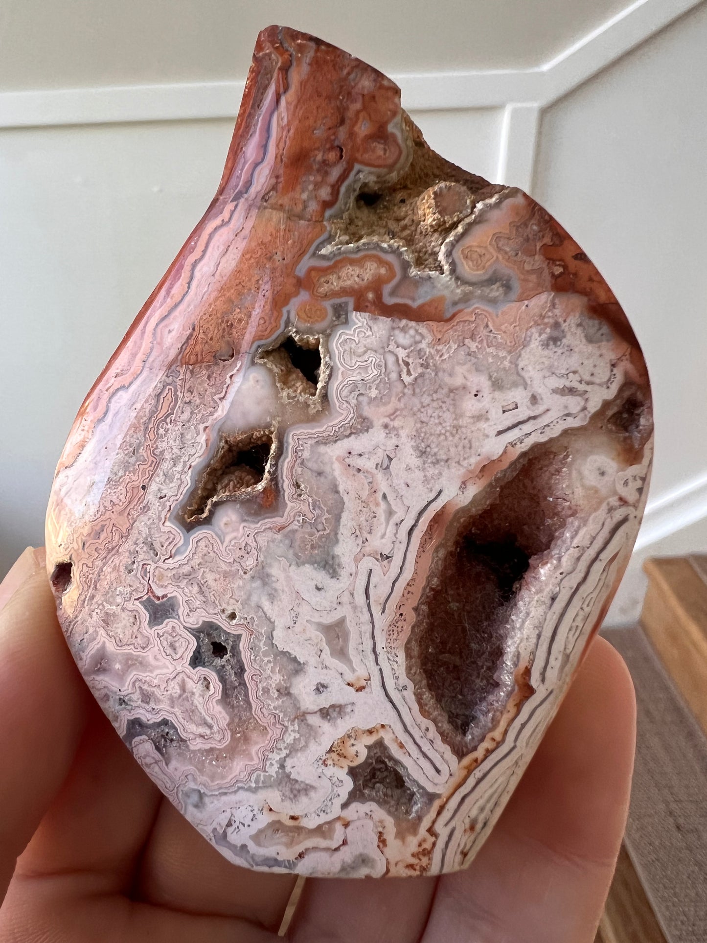 Pink crazy lace agate Freeform (Indonesia)
