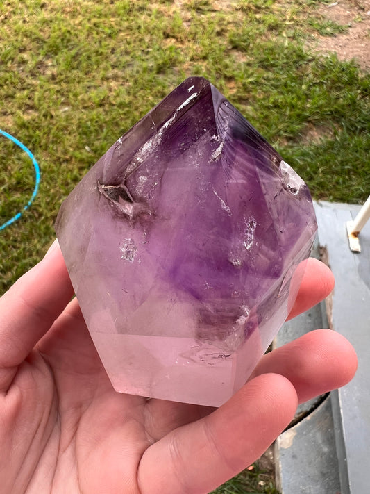Madagascan included quartz double point amethyst