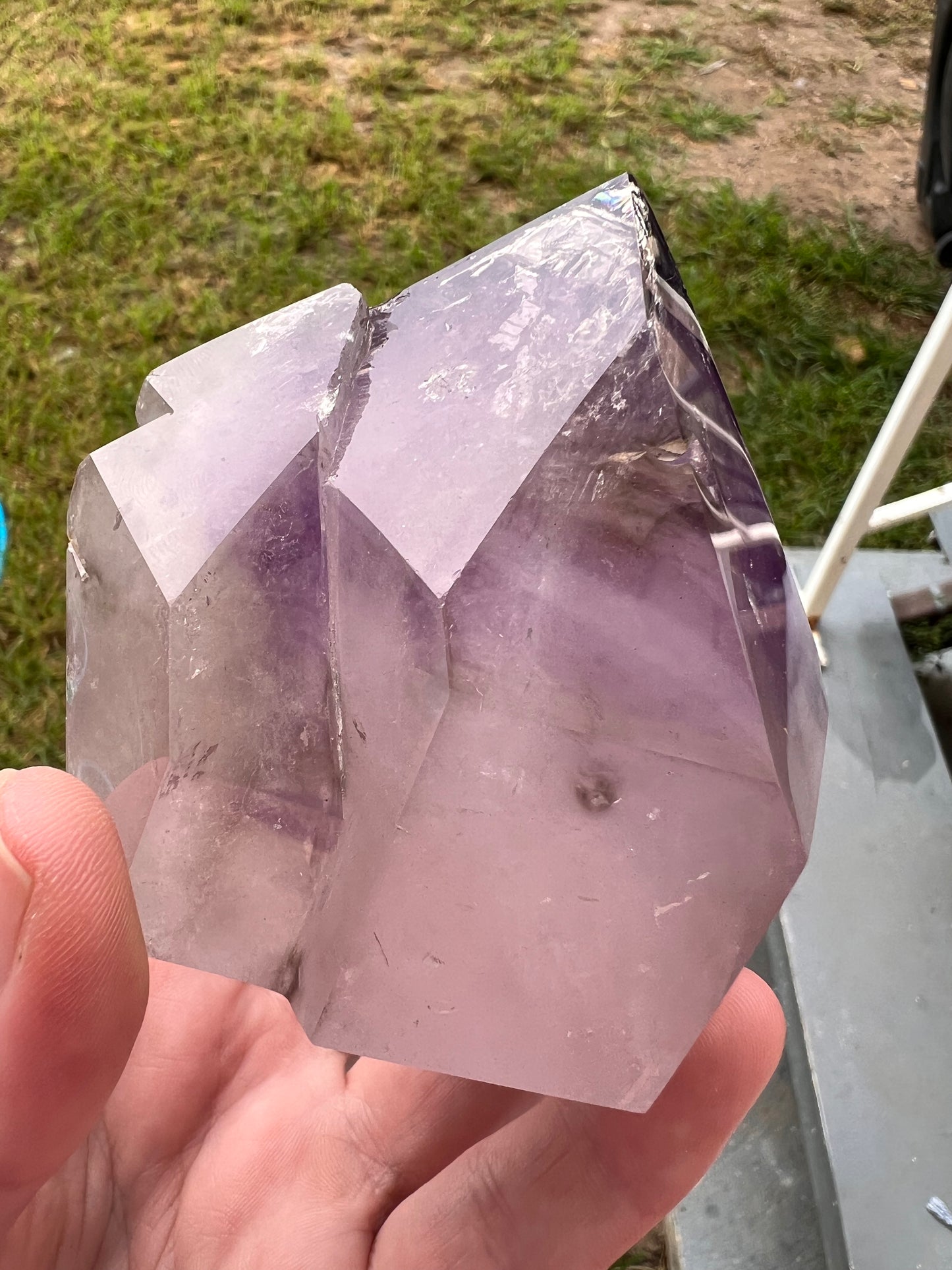 Madagascan included quartz double point amethyst