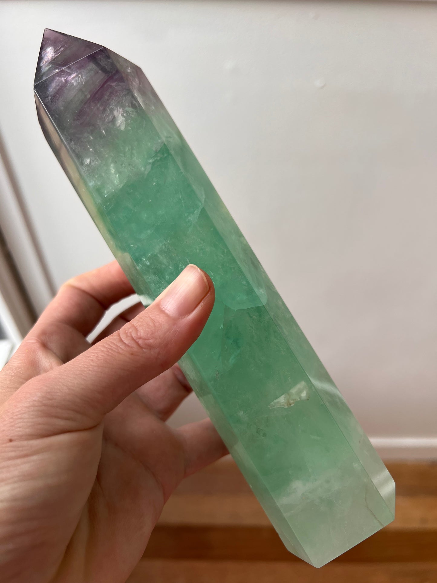Fluorite Madagascar chunky tower 23cm tall