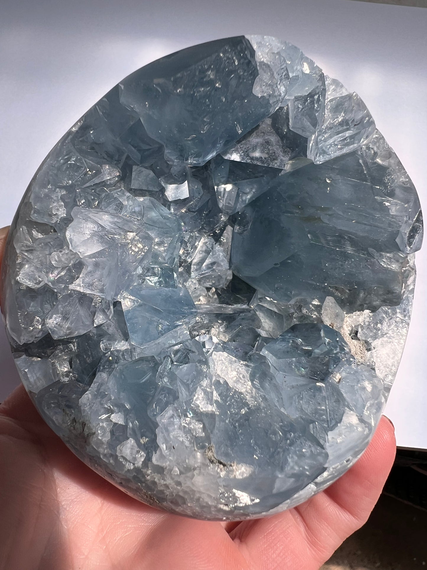 Large Celestite half sphere