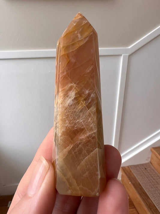 Peach moonstone tower small