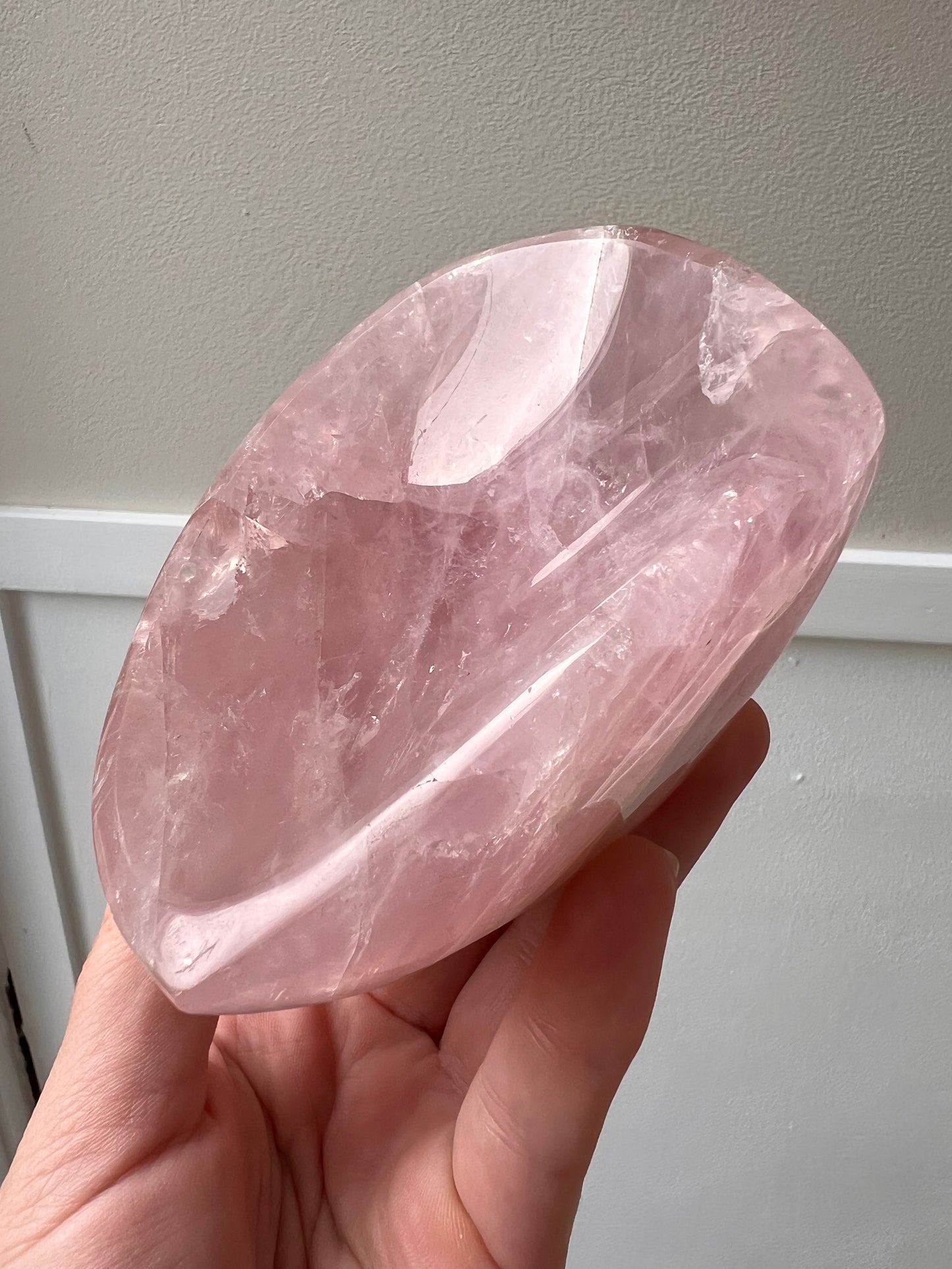 Madagascan rose quartz chunky bowl