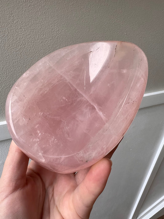 Madagascan rose quartz chunky bowl