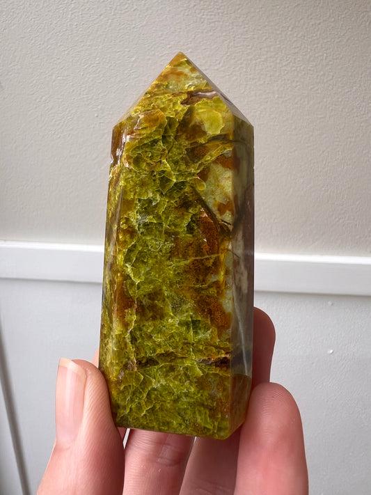 Madagascan green opal tower