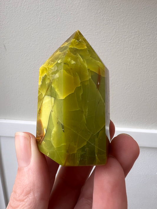 Madagascan green opal tower