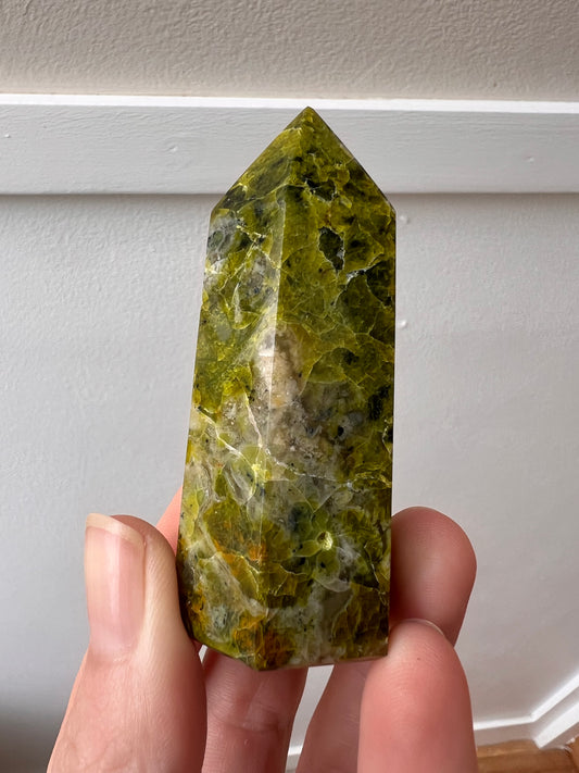 Madagascan green opal tower