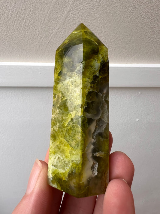 Madagascan green opal tower