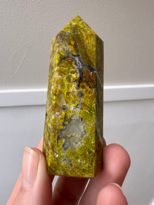 Madagascan green opal tower