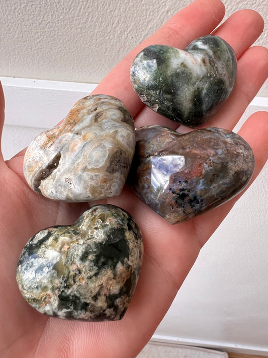 Ocean jasper hearts