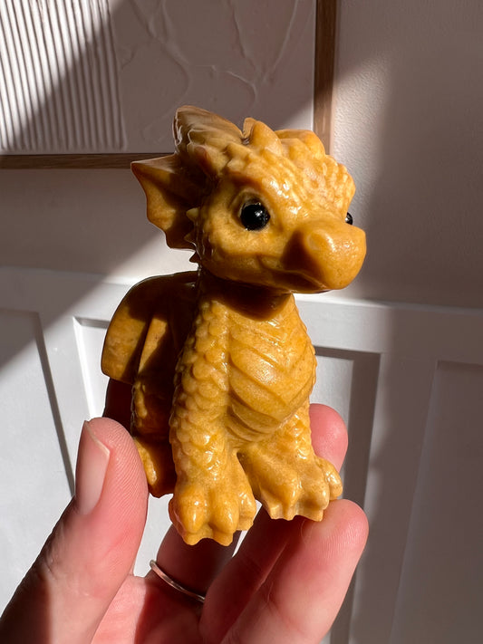 Yellow lace agate dragon