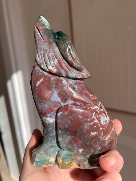 Ocean jasper standing wolf