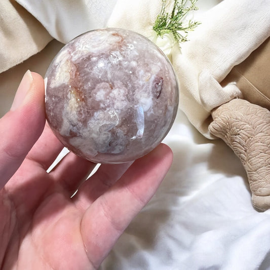 Pink amethyst sphere