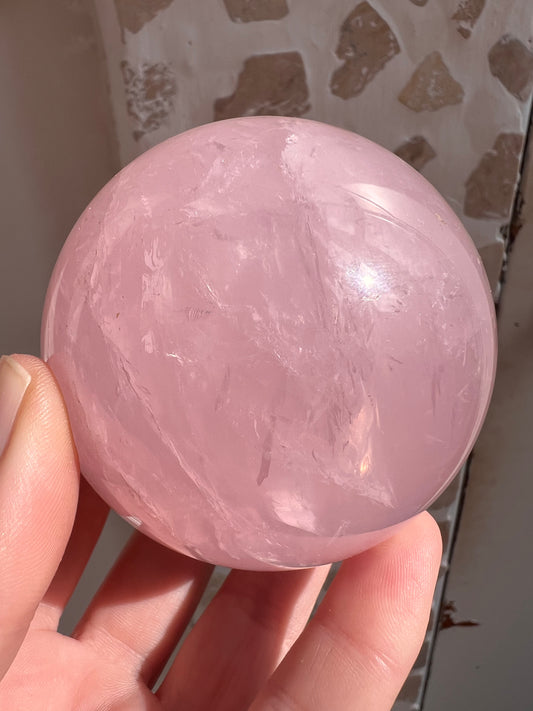 Madagascan Large rose quartz spheres