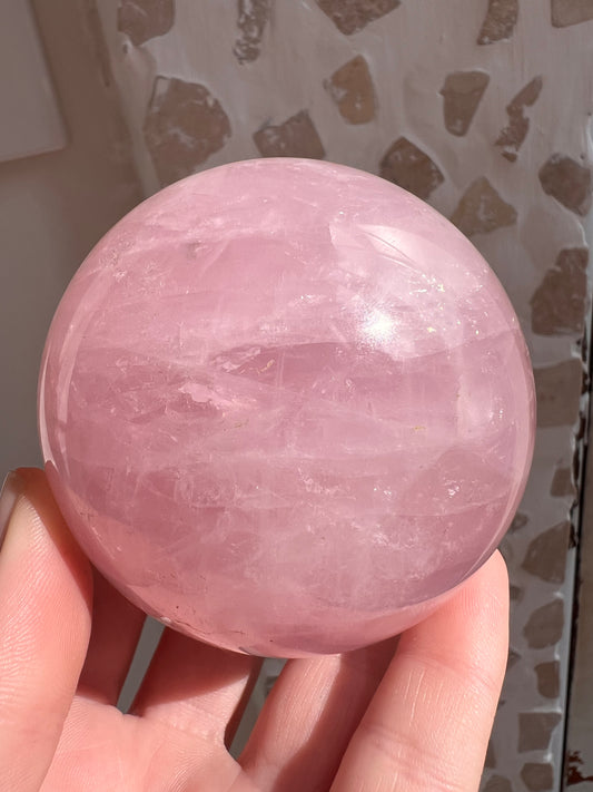 Madagascar medium rose quartz spheres