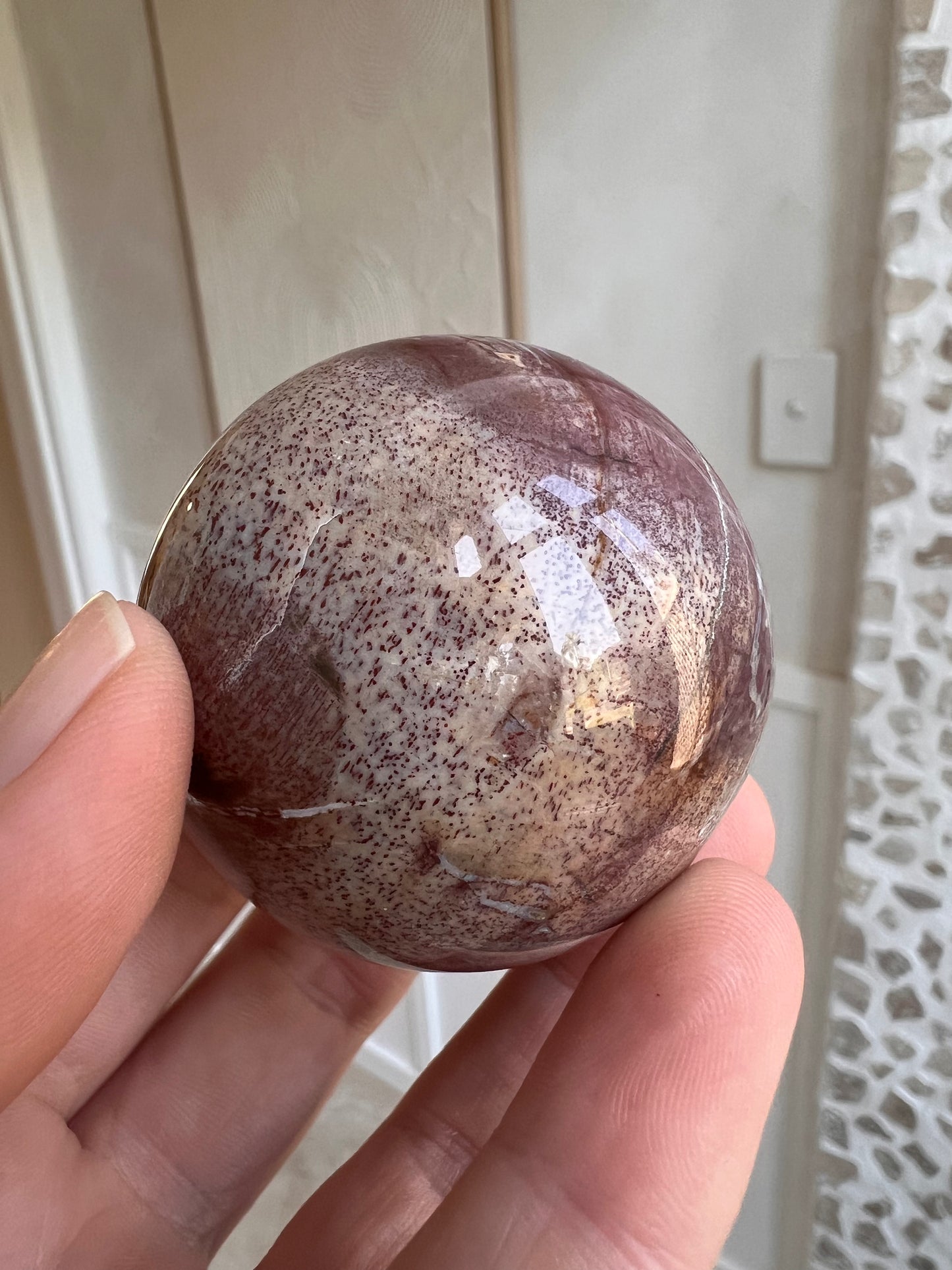 Petrified wood sphere small